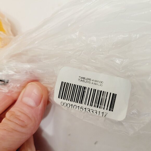 4 Tupperware Drinking Tumblers Straight Side Cups Seals Lids 16oz Mango Orange - Picture 4 of 4